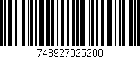 Código de barras (EAN, GTIN, SKU, ISBN): '748927025200'