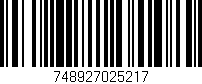 Código de barras (EAN, GTIN, SKU, ISBN): '748927025217'