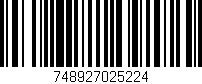 Código de barras (EAN, GTIN, SKU, ISBN): '748927025224'