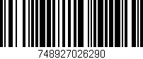 Código de barras (EAN, GTIN, SKU, ISBN): '748927026290'