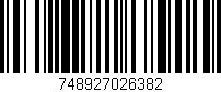 Código de barras (EAN, GTIN, SKU, ISBN): '748927026382'
