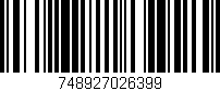 Código de barras (EAN, GTIN, SKU, ISBN): '748927026399'