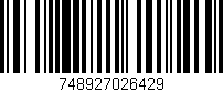 Código de barras (EAN, GTIN, SKU, ISBN): '748927026429'