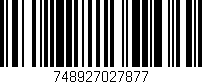 Código de barras (EAN, GTIN, SKU, ISBN): '748927027877'