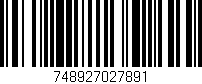 Código de barras (EAN, GTIN, SKU, ISBN): '748927027891'