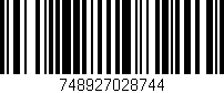 Código de barras (EAN, GTIN, SKU, ISBN): '748927028744'