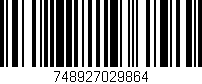 Código de barras (EAN, GTIN, SKU, ISBN): '748927029864'
