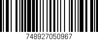 Código de barras (EAN, GTIN, SKU, ISBN): '748927050967'