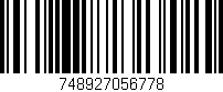 Código de barras (EAN, GTIN, SKU, ISBN): '748927056778'
