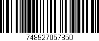Código de barras (EAN, GTIN, SKU, ISBN): '748927057850'