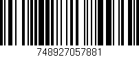 Código de barras (EAN, GTIN, SKU, ISBN): '748927057881'
