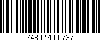 Código de barras (EAN, GTIN, SKU, ISBN): '748927060737'
