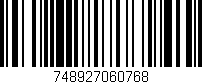 Código de barras (EAN, GTIN, SKU, ISBN): '748927060768'