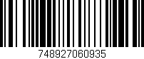 Código de barras (EAN, GTIN, SKU, ISBN): '748927060935'