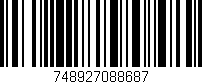 Código de barras (EAN, GTIN, SKU, ISBN): '748927088687'