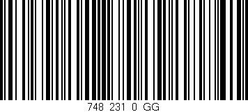Código de barras (EAN, GTIN, SKU, ISBN): '748_231_0_GG'