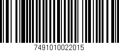 Código de barras (EAN, GTIN, SKU, ISBN): '7491010022015'