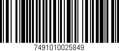 Código de barras (EAN, GTIN, SKU, ISBN): '7491010025849'
