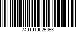 Código de barras (EAN, GTIN, SKU, ISBN): '7491010025856'
