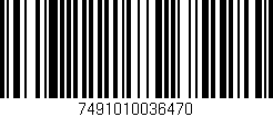 Código de barras (EAN, GTIN, SKU, ISBN): '7491010036470'