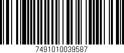 Código de barras (EAN, GTIN, SKU, ISBN): '7491010039587'