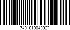 Código de barras (EAN, GTIN, SKU, ISBN): '7491010040927'