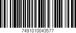 Código de barras (EAN, GTIN, SKU, ISBN): '7491010043577'