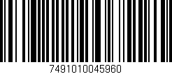 Código de barras (EAN, GTIN, SKU, ISBN): '7491010045960'