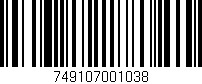 Código de barras (EAN, GTIN, SKU, ISBN): '749107001038'