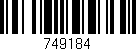 Código de barras (EAN, GTIN, SKU, ISBN): '749184'