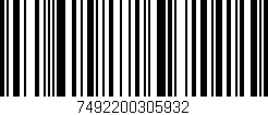 Código de barras (EAN, GTIN, SKU, ISBN): '7492200305932'