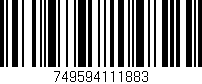 Código de barras (EAN, GTIN, SKU, ISBN): '749594111883'