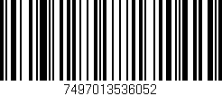 Código de barras (EAN, GTIN, SKU, ISBN): '7497013536052'