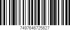 Código de barras (EAN, GTIN, SKU, ISBN): '7497646725627'