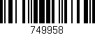 Código de barras (EAN, GTIN, SKU, ISBN): '749958'