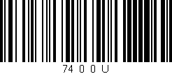 Código de barras (EAN, GTIN, SKU, ISBN): '74_0_0_U'
