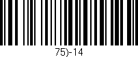 Código de barras (EAN, GTIN, SKU, ISBN): '75)-14'