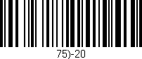 Código de barras (EAN, GTIN, SKU, ISBN): '75)-20'
