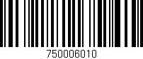 Código de barras (EAN, GTIN, SKU, ISBN): '750006010'