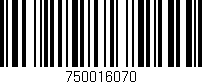 Código de barras (EAN, GTIN, SKU, ISBN): '750016070'