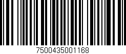 Código de barras (EAN, GTIN, SKU, ISBN): '7500435001168'