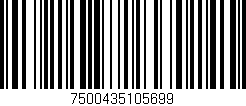 Código de barras (EAN, GTIN, SKU, ISBN): '7500435105699'