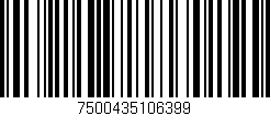 Código de barras (EAN, GTIN, SKU, ISBN): '7500435106399'