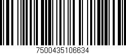 Código de barras (EAN, GTIN, SKU, ISBN): '7500435106634'