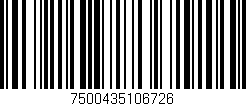 Código de barras (EAN, GTIN, SKU, ISBN): '7500435106726'