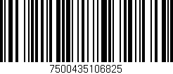 Código de barras (EAN, GTIN, SKU, ISBN): '7500435106825'