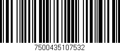 Código de barras (EAN, GTIN, SKU, ISBN): '7500435107532'