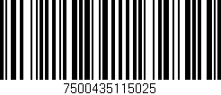 Código de barras (EAN, GTIN, SKU, ISBN): '7500435115025'