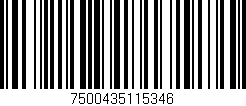 Código de barras (EAN, GTIN, SKU, ISBN): '7500435115346'