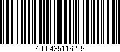 Código de barras (EAN, GTIN, SKU, ISBN): '7500435116299'